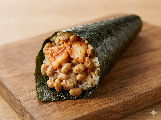 Kimchi Natto Maki (Kimchi & Fermented Soybean)