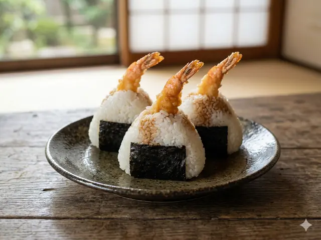 Tenmusu (Shrimp Tempura Rice Ball)