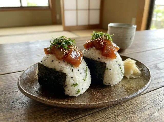 Zuke Maguro Onigiri (Marinated Raw Tuna)