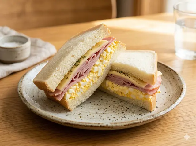 Ham, Cheese & Egg Sandwich